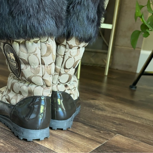 Coach winter snow brown boots size 8 - Picture 11 of 14